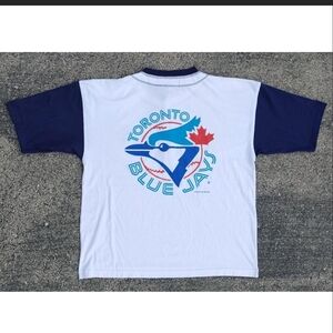 1994 Blue Jays World Series Era Henley Shirt Ravens Sport L Vintage 90s Baseball